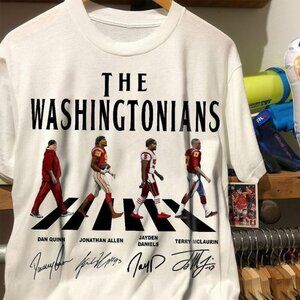 Washington Abbey Road Signatures Football Shirt, Vintage Sport Shirt, Jonathan A